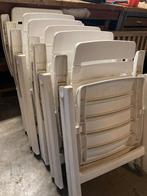 Witte tuinstoelen - inklapbaar, Tuin en Terras, Tuinstoelen, Ophalen, Gebruikt, Kunststof, Inklapbaar