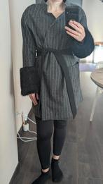 BUTTER & BERRY Jas Grijs Streep Für, Ophalen of Verzenden, Zo goed als nieuw, Maat 36 (S), Grijs