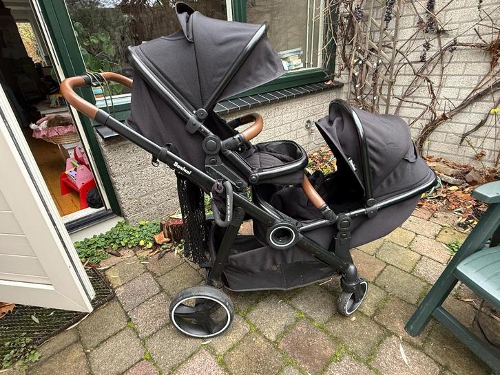 duo kinderwagen, Kinderen en Baby's, Kinderwagens en Combinaties, Gebruikt, Combiwagen, Overige merken, Duowagen, Verstelbare duwstang