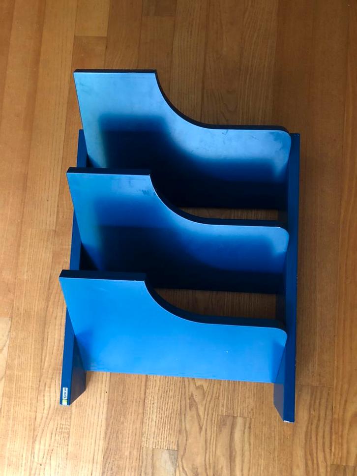 Blauw wandrek (twee stuks), Huis en Inrichting, Woonaccessoires | Krantenbakken en Lectuurbakken, Gebruikt, Ophalen of Verzenden