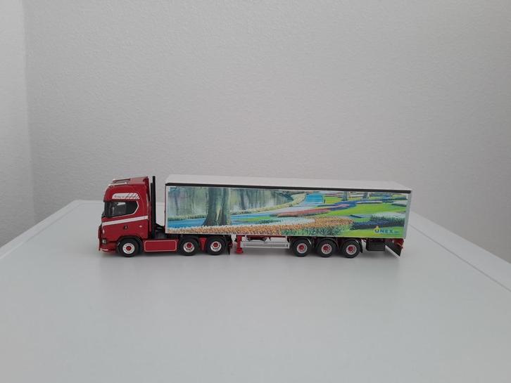 Scania van J.v.d.Kwaak Transport met Tautlinetrailer ., Hobby en Vrije tijd, Modelauto's | 1:50, Nieuw, Bus of Vrachtwagen, Wsi