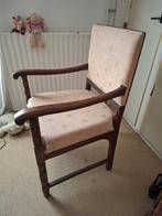 Gerestaureerde senioren hoofd van de tafel stoel - 1900, Huis en Inrichting, Gebruikt, Bruin, Stof, Eén