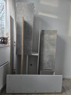 Wandmeubel/wall unit wit/beton look, Ophalen, Zo goed als nieuw, Minder dan 150 cm, Minder dan 100 cm