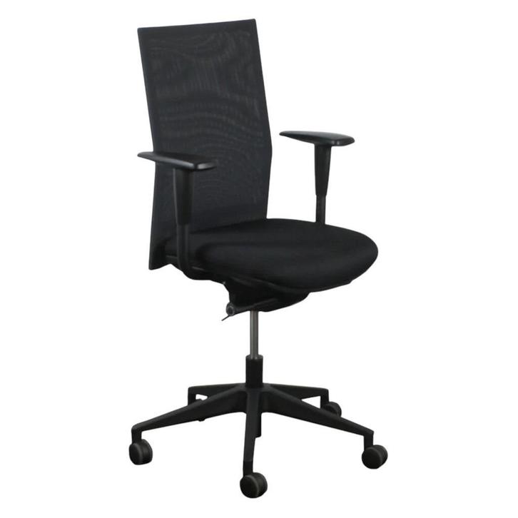 MN Venus Bureaustoel Zwart Zwart Netweave, Huis en Inrichting, Bureaustoelen, Gebruikt, Bureaustoel, Zwart, Ergonomisch, Ophalen of Verzenden