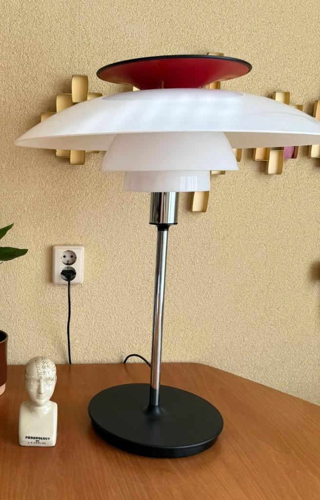 Design tafellamp Louis Poulsen 123441, Huis en Inrichting, Lampen | Tafellampen, Gebruikt, Minder dan 50 cm, Glas, Ophalen