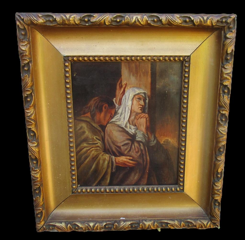 Religieuze schilderij XIX eeuw, Ophalen of Verzenden