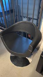 ronde knipstoel damesstoel kapper zwart pomp thuiskapper, Zwart, Metaal, Nieuw, Ophalen of Verzenden