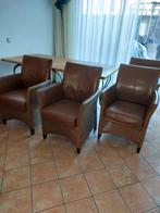 Origineel Vintage Lloyd Loom Eetkamerstoelen., Ophalen of Verzenden, Gebruikt, Minder dan 75 cm, Leer