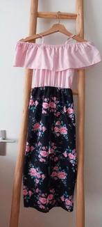 Vrolijke jumpsuit zwart/roze/bleu maat 122/128, Ophalen of Verzenden, Zo goed als nieuw, Meisje, Overige typen