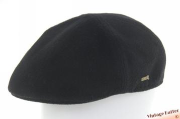 flatcap Platte pet Hatland Reeds Wool zwart 60-61 = XL nieuw beschikbaar voor biedingen