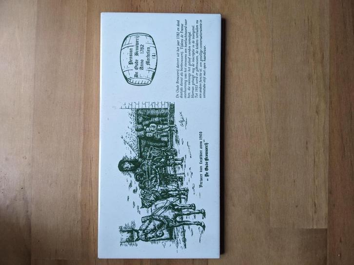 Mosa brouwerij tegel “De Oude Brouwerij Mechelen”, Antiek en Kunst, Antiek | Wandborden en Tegels, Ophalen of Verzenden