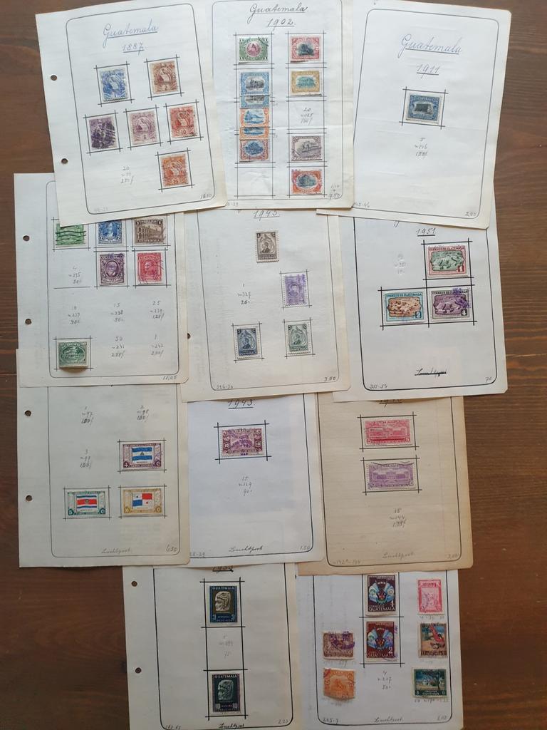 Guatemala oude vanaf klassieke verzameling postzegels, Postzegels en Munten, Postzegels | Amerika, Ophalen of Verzenden