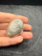 Zilveren Pillendoosje Ovaal - 800 Zilver, Antiek en Kunst, Ophalen of Verzenden, Zilver