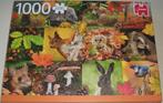 Puzzel *** DIEREN IN DE HERFST *** 1000 stukjes Jumbo, Ophalen of Verzenden, 500 t/m 1500 stukjes, Zo goed als nieuw, Legpuzzel