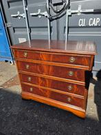 Mahoniehouten commode met 4 lades, Ophalen, Gebruikt, Klassiek, 50 tot 100 cm