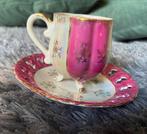 Vintage roze thee setje, Verzenden, Zo goed als nieuw, Kop en/of schotel