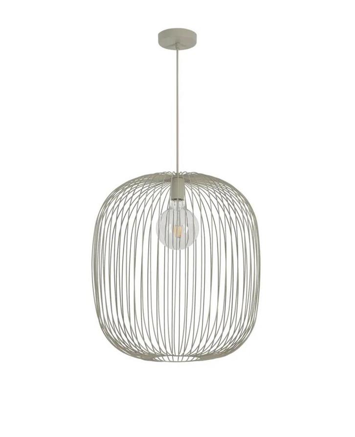 Gamma Hanglamp Nikki XXL greige Ø49 cm, Huis en Inrichting, Lampen | Hanglampen, Nieuw, 50 tot 75 cm, Metaal, Ophalen