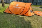 Luxe 2/3 persoons tent met voortent oranje/rood of roze, Caravans en Kamperen, Tenten, Ophalen of Verzenden, Zo goed als nieuw