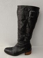 Zwart leren laarzen van VAI VAI nieuw!, Ophalen of Verzenden, Nieuw, Zwart, Hoge laarzen