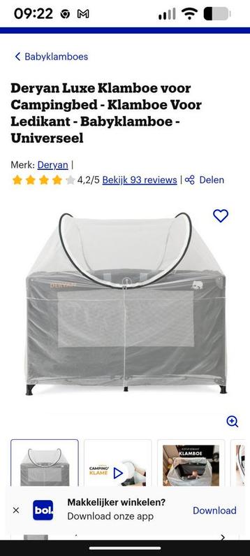 Klamboe voor ledikantje beschikbaar voor biedingen