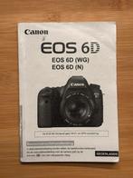 Canon EOS 6D Handleiding nederlandstalig, Ophalen of Verzenden