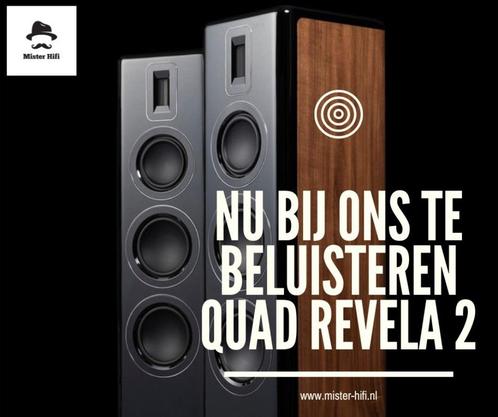 Quad Revela luidsprekers, Audio, Tv en Foto, Luidsprekers, Nieuw, Front, Rear of Stereo speakers, 120 watt of meer, Overige merken