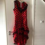 Carnavalsjurk Rood met Zwarte Stippen, Ophalen, Carnaval, Maat 42/44 (L), Kleding