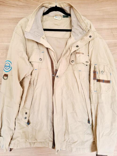 Leuk beige heren zomer outdoorjack, Kleding | Heren, Jassen | Zomer, Zo goed als nieuw, Maat 56/58 (XL), Beige, Verzenden