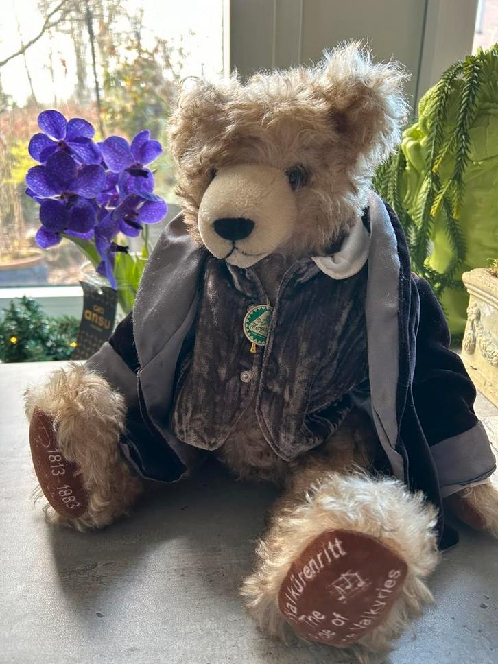 Originele Hermann Beer met muziek 40 cm, Verzamelen, Beren en Cherished Teddies, Zo goed als nieuw, Stoffen beer, Overige merken
