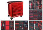 Gevulde rode gereedschapswagen STARTER 212-delig MW Tools, Auto diversen, Autogereedschap, Ophalen, Zo goed als nieuw