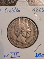 1 Gulden Willem lll, 1864., Ophalen of Verzenden, Koning Willem III, 1 gulden