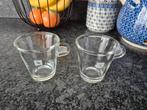 Nespresso glazen voor koffie 2 stuks, Glas of Glazen, Gebruikt, Ophalen of Verzenden, Glas