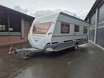 Dethleffs 510 DB Voortent Frans bed, Caravans en Kamperen, Rondzit, Particulier, Dethleffs, Schokbreker