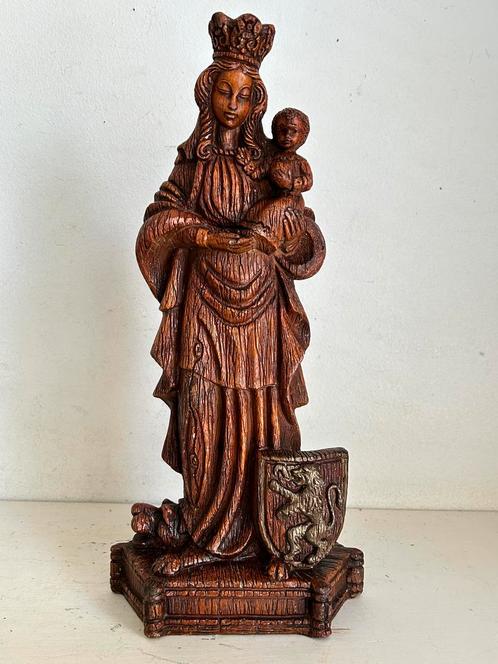 Vintage beeld OLV van Vlaanderen gips Maria met kind, Antiek en Kunst, Antiek | Religie, Ophalen