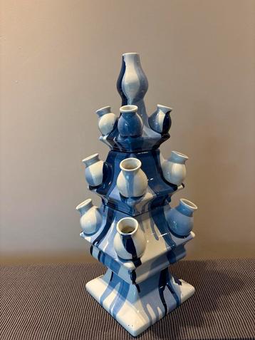 Delfts Blauwe Tulpenvaas - 41 cm beschikbaar voor biedingen