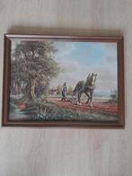 C Pila Schilderij Boer met Paard, Antiek en Kunst, Ophalen of Verzenden