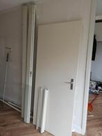 Stalen deurkozijn met bovenlicht en deur, Ophalen, Gebruikt, 80 tot 100 cm, 215 cm of meer