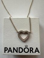 Zilveren Pandora ketting met hartje, Sieraden, Tassen en Uiterlijk, Kettingen, Ophalen of Verzenden, Zo goed als nieuw, Zilver