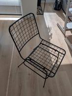 Metalen draad stoel, Huis en Inrichting, Stoelen, Ophalen, Zo goed als nieuw, Zwart, Eén