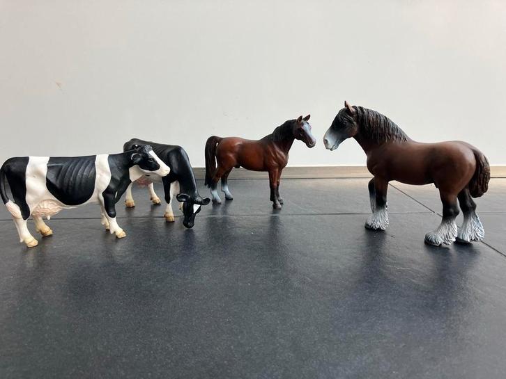 Schleich Dieren Set - Paarden en Koeien, Kinderen en Baby's, Speelgoed | Overig, Zo goed als nieuw, Jongen of Meisje, Ophalen of Verzenden