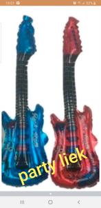 Rode gitaar folieballon nr G132, Ophalen of Verzenden, Nieuw, Versiering, Verjaardag