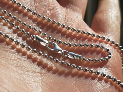 Vanoli 925 zilver ball chain kogel ketting 70 90 100 2mm, Sieraden, Tassen en Uiterlijk, Kettingen, Nieuw, Zilver, Zilver, Ophalen of Verzenden