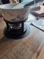 Kaasfondue Set Delfsblauw - 4 Personen - Nieuw, Ophalen of Verzenden, Zo goed als nieuw, Brander, Fondueset