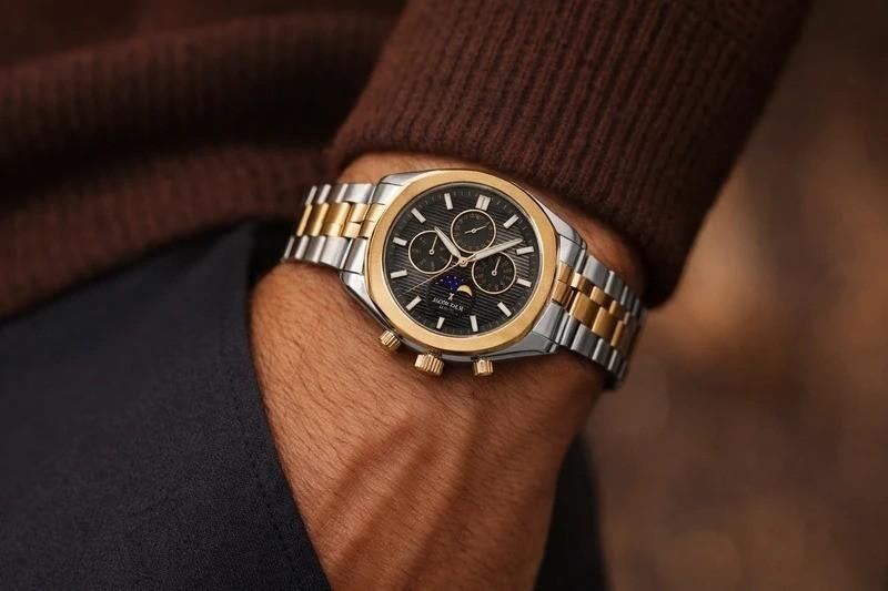 Herenhorloge Jacob Zech Lunar z10.1570.003, Overige merken, Staal, Staal, Polshorloge