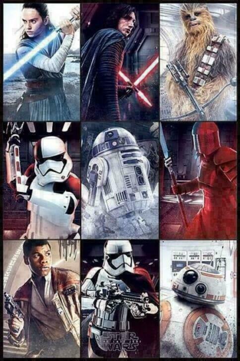 Star Wars Maxi Poster - The Last Jedi Characters, Verzamelen, Star Wars, Nieuw, Boek of Poster, Ophalen of Verzenden