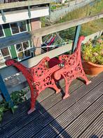 Gietijzeren tuinbank delen., Tuin en Terras, Ophalen, Gebruikt, Metaal