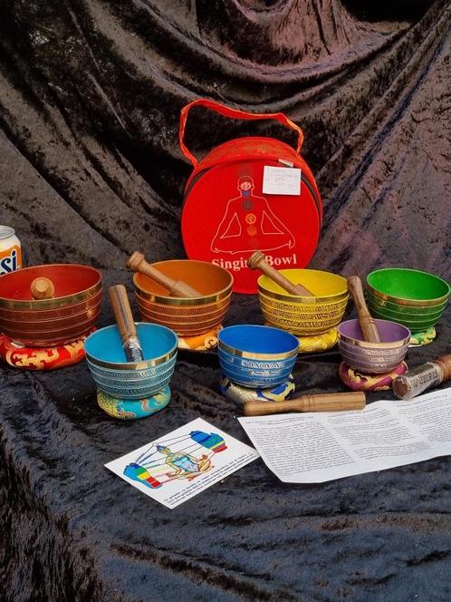 7 Chakra klankschalen set van 259e nu 99e, Muziek en Instrumenten, Overige Muziek en Instrumenten, Nieuw, Ophalen of Verzenden