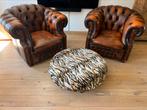 Twee orginele chesterfield fateuils, Huis en Inrichting, Fauteuils, Ophalen, Gebruikt, 75 tot 100 cm