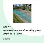 Verplaatsbare net afrastering groen 80cm hoog - 20m, Ophalen of Verzenden, Zo goed als nieuw, Paarden of Pony's