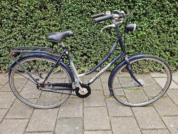 Blauwe Batavus Damesfiets met drie versnellingen, Fietsen en Brommers, Fietsen | Dames | Damesfietsen, Gebruikt, Batavus, Versnellingen